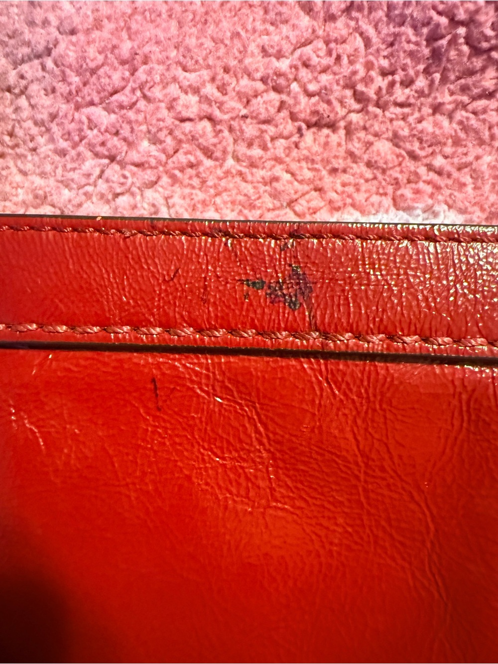 Red Leather Coach Wristlet Clutch - Picture 4 of 4